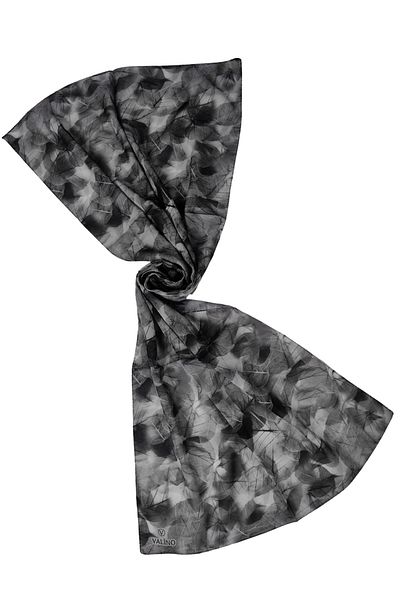 mim eşarp Eșarfă Valino Voile Twill 45x110 cm - Model de frunze, șal ușor și respirabil