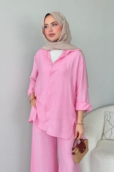 Şulemoda Giyim Διπλό Σετ Χρυσό Ροζ