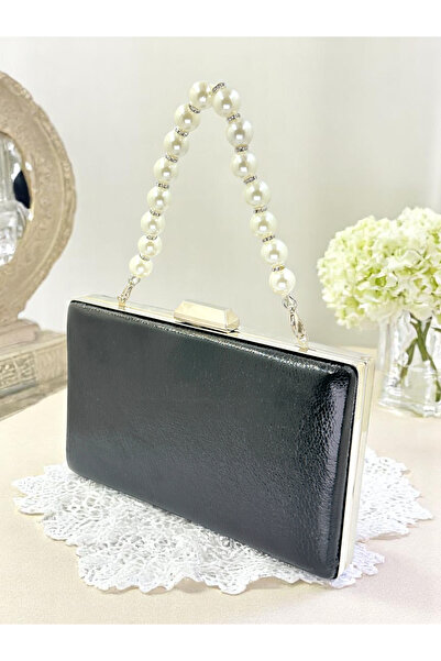 Biçanta Model nou Culoare neagră Model strălucitor Curea cu lanț Mâner Femei ...