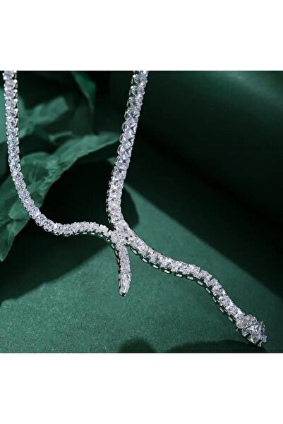 Yıldız Accessory Yüksek Kaliteli Lüks Kare Yılan Takı Seti Zirkon Set Küpe Yüzük Bileklik Kolye Düğün Parti