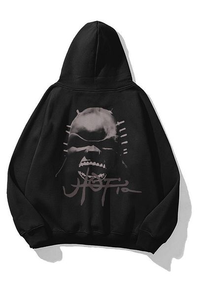Boi Unisex Utopia Mask Φούτερ Travis Scott Μαύρο Hoodie