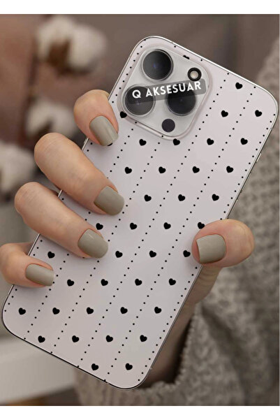 Q Aksesuar Tecno Camon 19 Pro Uyumlu Mini Kalpler Tasarımlı Şeffaf Telefon Kı...