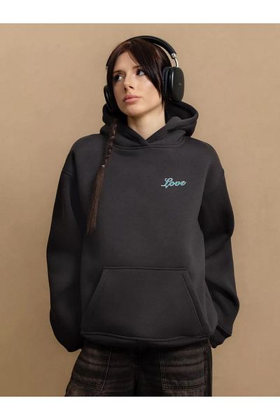 Boi Unisex με Love Sweatshirt Anthracite