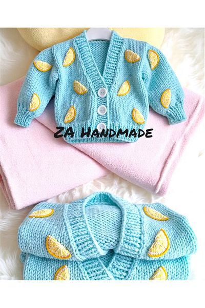 ZAHandmade Cardigan with Lemon
