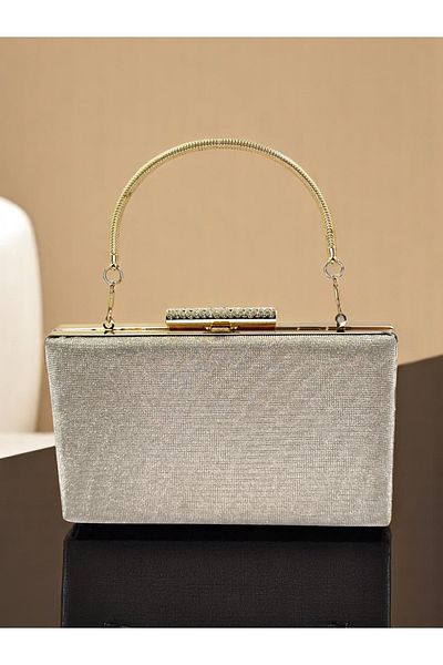 Biçanta Dot Pattern Gold Gold Gold Color Women's Evening Dress Bag Wedding Engagement Graduation