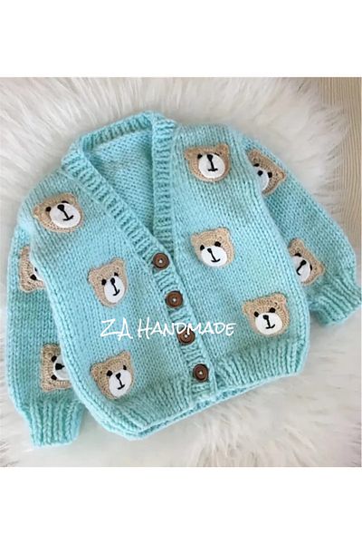 ZAHandmade Teddy Bear Cardigan