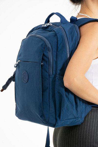 OLDSO Sanmorris Unisex Water Resistant Crinkle Fabric Multi-Compartment Large Size Laptop School and Backpack 3019
