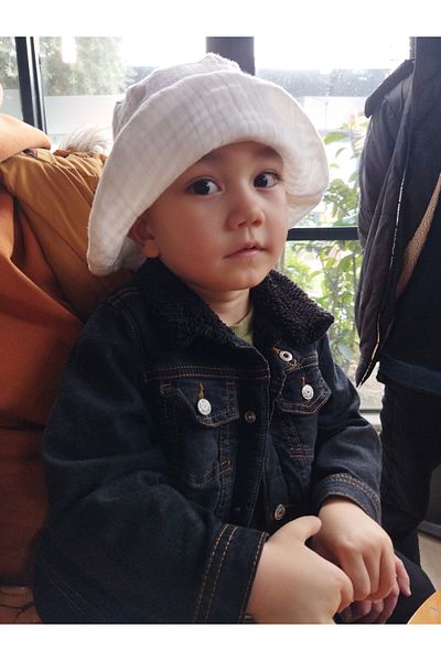 HEREN BUTİK White Summer Muslin Baby Hat 100% Cotton