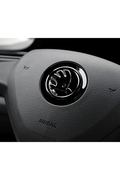DK Tuning Skoda Direksiyon 43mm Siyah Logo Amblem Arma