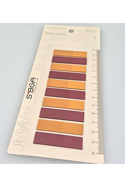 sibga tasarım Transparent Burgundy Orange Bookmark Bookmark Sticker Note Paper