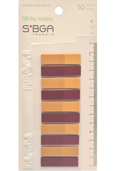 sibga tasarım Transparent Burgundy Orange Bookmark Bookmark Sticker Note Paper