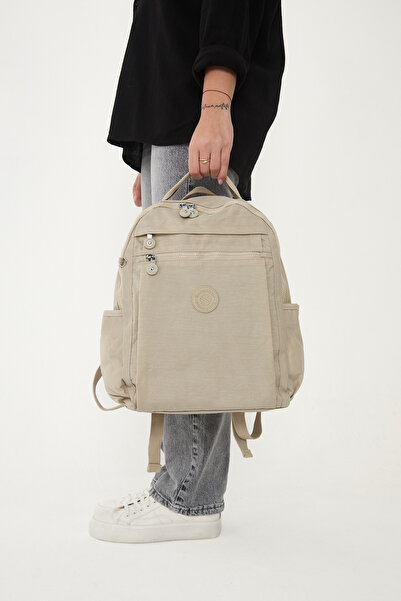 OLDSO Sanmorris Unisex Αδιάβροχο τσαλακωμένο ύφασμα πολλαπλών ματιών Laptop School and Backpack 3059