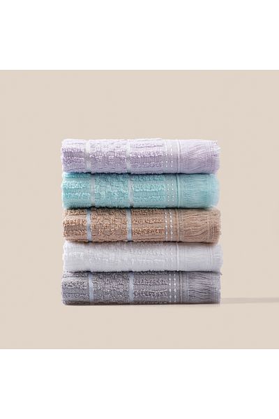Cottexo Set of 5 30X50 Cotton Hand & Face Towels |   Kitchen Towel