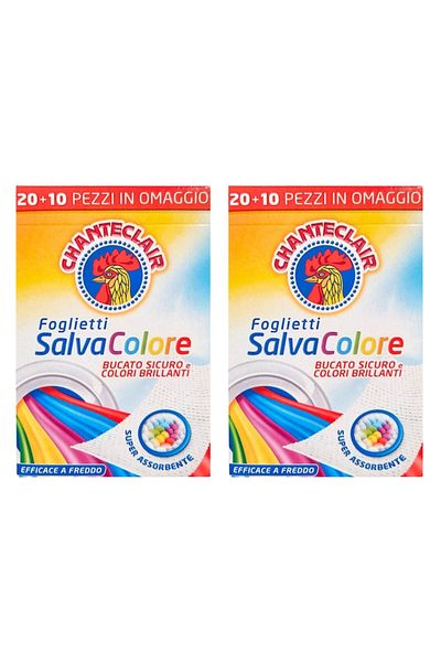 chante clair Set 60 Servetele Captatoare de Culoare pentru spalat rufe, Salva Colore Super Absorbante