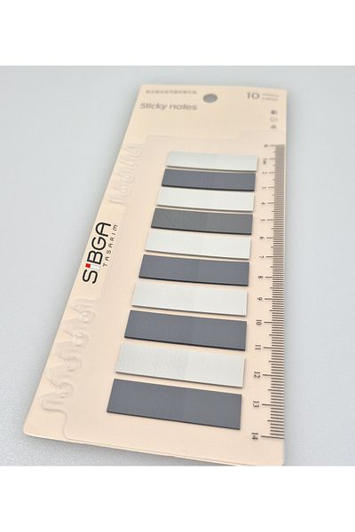 sibga tasarım Transparent Dark Gray - Light Gray Bookmark Bookmark Sticker Note Paper