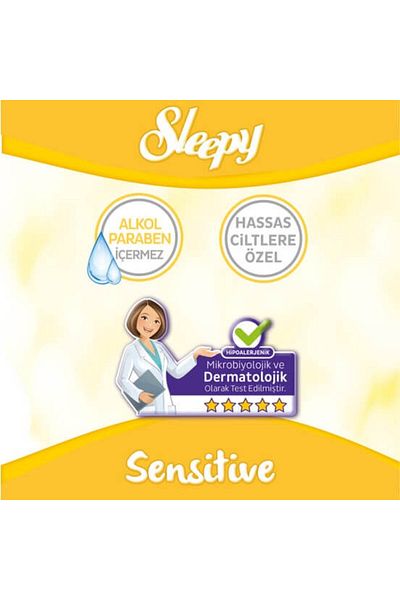SAVA HOME COLLECTİON Sleepy Sensitive Wet Towel Wipes 90 Pieces
