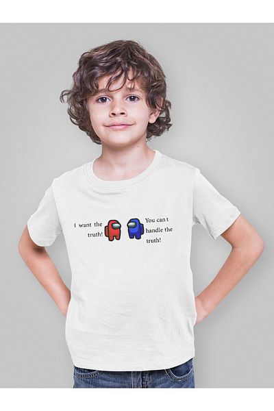 SEVBANO Tricou pentru copii unisex cu jocuri imprimate Among Us (vârsta 1-12)