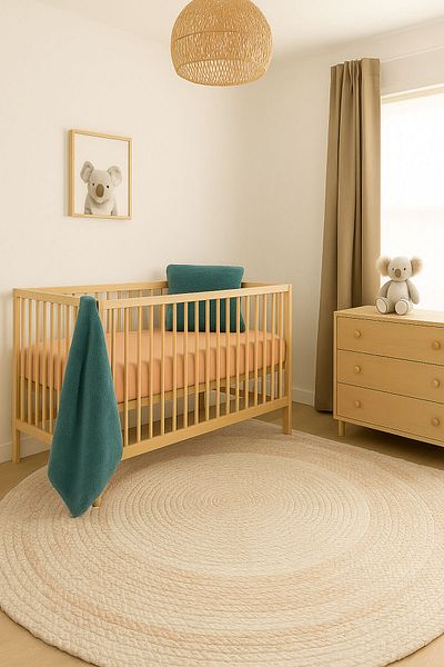 EFFE 2 Pieces 70 X 120 X 20 cm Elastic Combed Cotton Fabric Baby Bedsheet