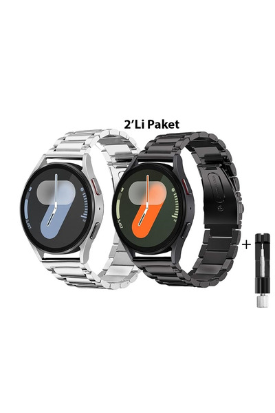 MMP SHOP Xiaomi Watch S1-S1 Active/S2/S3/Mi Watch Uyumlu 22mm Paslanmaz Çelik...