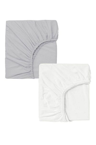 EFFE 2 Pieces 70 X 120 X 20 cm Elastic Combed Cotton Fabric Baby Bedsheet