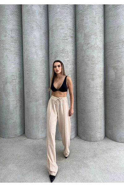KAZAX Striped Linen Trousers