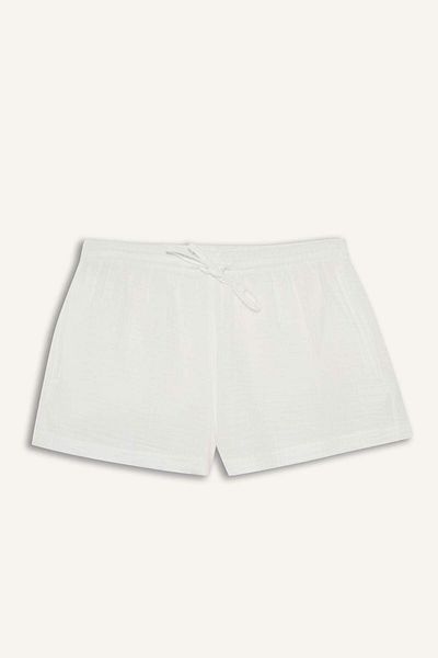 DeFacto A-Line Regular Waist Short Leg Muslin Shorts F2868Ax25Sm