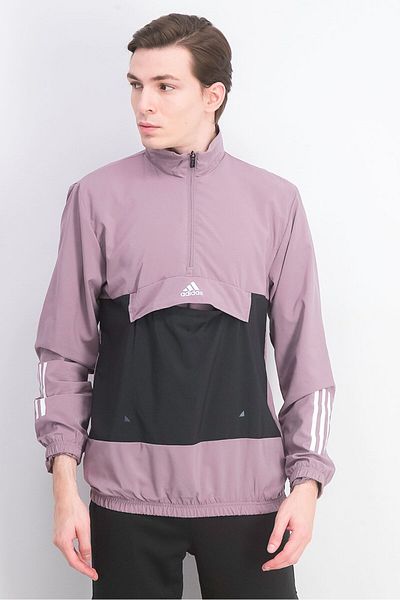 adidas Men Regular Fit Long Sleeves Training Jacket, Purple and Black