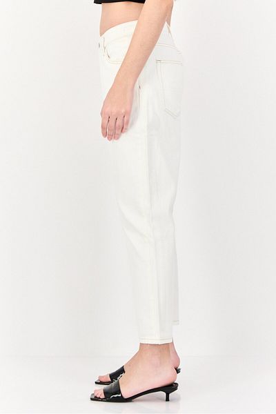 Tommy Jeans Women Straight Fit Solid Non-Stretchable Denim, White