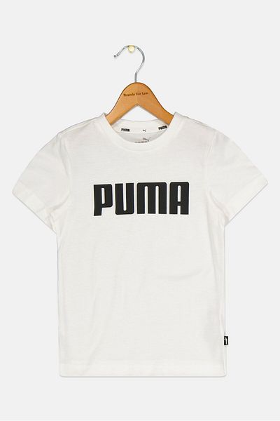 Puma Kids Boy Brand Logo Short Sleeve Outdoor T-Shirt, White