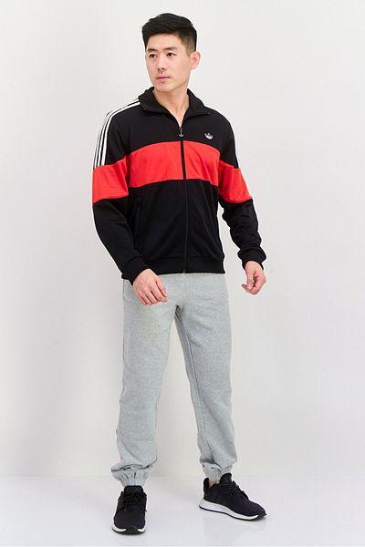 adidas Women Sportswear Fit Long Sleeves Training Jacket, Black/Red Combo
