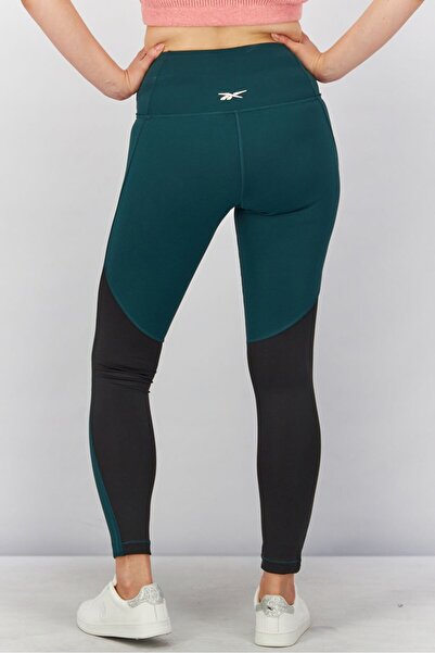 Reebok Women Sport Fit Plain Pull On Training Leggings, Green