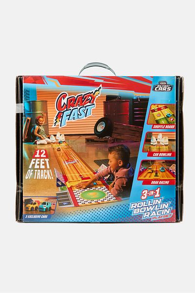 Little Tikes My First Crazy Fast 3-In-1 Rollin Bowlin Racing Playset, Multicolor