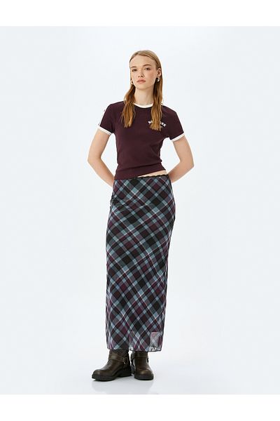 Koton bordeux Back Printed T-Shirt