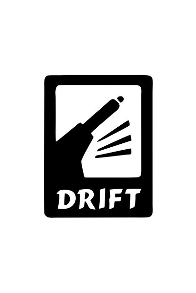 Reysa Tasarım ملصق سيارة دريفت مقاس 17×17 سم باللون الأسود