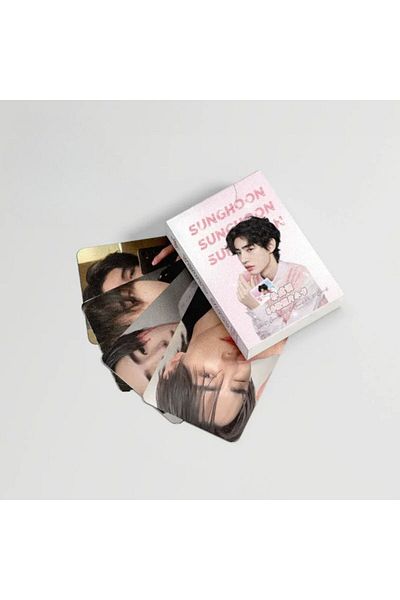 Kpop Dünyasi Enhypen'' Sunghoon'' Double-Sided Printed Hologram/Lomo Card Set