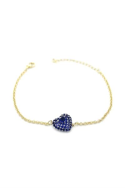 PRATİKOBA Heart Bracelet - Blue