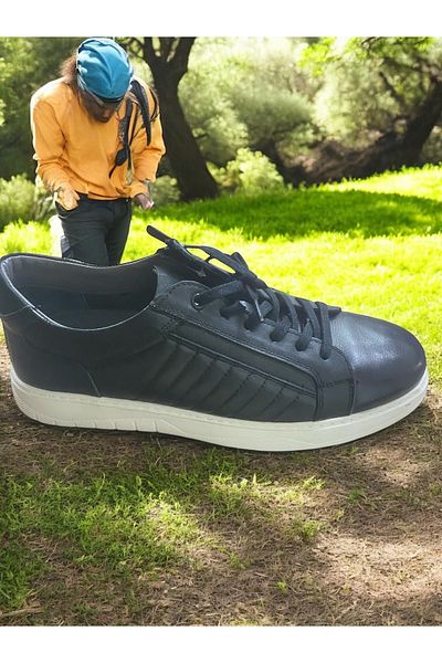 White World Konay 4086 Genuine Leather Casual Zipper Men's Shoes