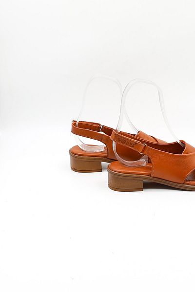 Venüs Women's Genuine Leather Daily Sandals Vn26025Y Tan