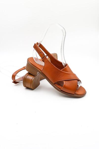 Venüs Women's Genuine Leather Casual Sandals Vn26025Y Tan