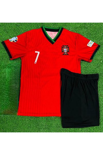 TETYS New Season National Team Bottom - Top Children's Double Set Portekz-Ro.Nald.O Size 7 Children's T-Shirt