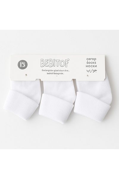 Bebitof 3 Pairs Baby Cotton Curly Socks