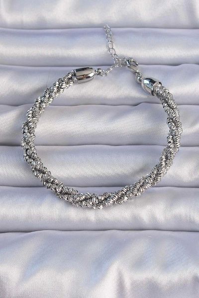 STOREMAX Brass Silver Color Spiral Model Bracelet