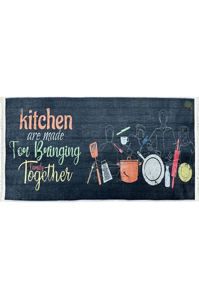 Dualhome Smile Kitchen Carpet Multicolor, 80x150 cm, Modern - 80x150 cm, rectangle, Multicolor