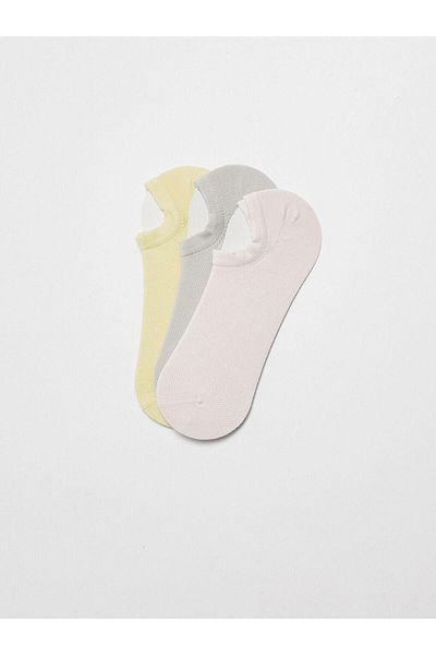 LC Waikiki Women's Plain Booties Socks 3-Piece (S1)