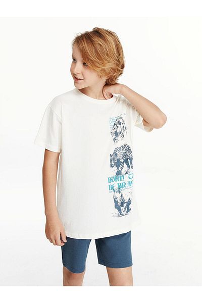 LC Waikiki Crew Neck Boys T-Shirt and Shorts (S5)