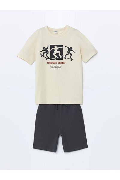 LC Waikiki Crew Neck Boys T-Shirt and Shorts (S5)