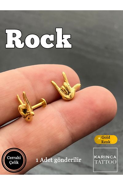 Karınca Piercing Rock Ear Piercing Earring Gothic Punk Devil Horn Tragus Helix Flat Conch Surgical Steel Piercing