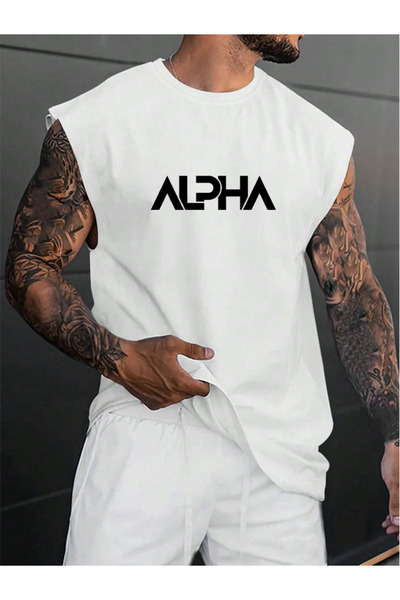 COHERENT Tricou cu mânecă 0 din bumbac supradimensionat cu imprimeu personali...