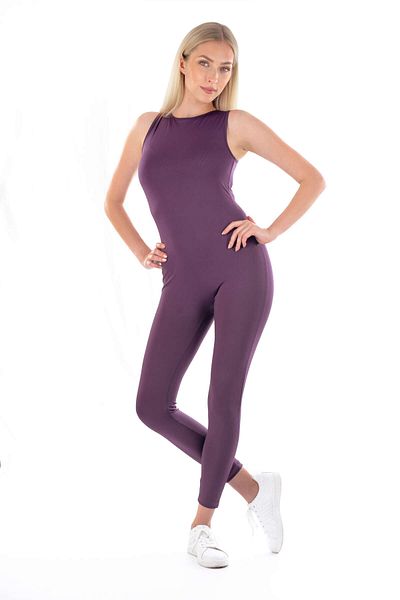 dendy Legínový overal zip dlouhý Deep purple 414/M