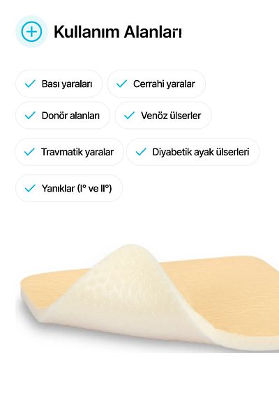 luofucon ®   Silicone Foam Wound Cover Non-Border (12,5X12,5 cm) (10 Pieces)